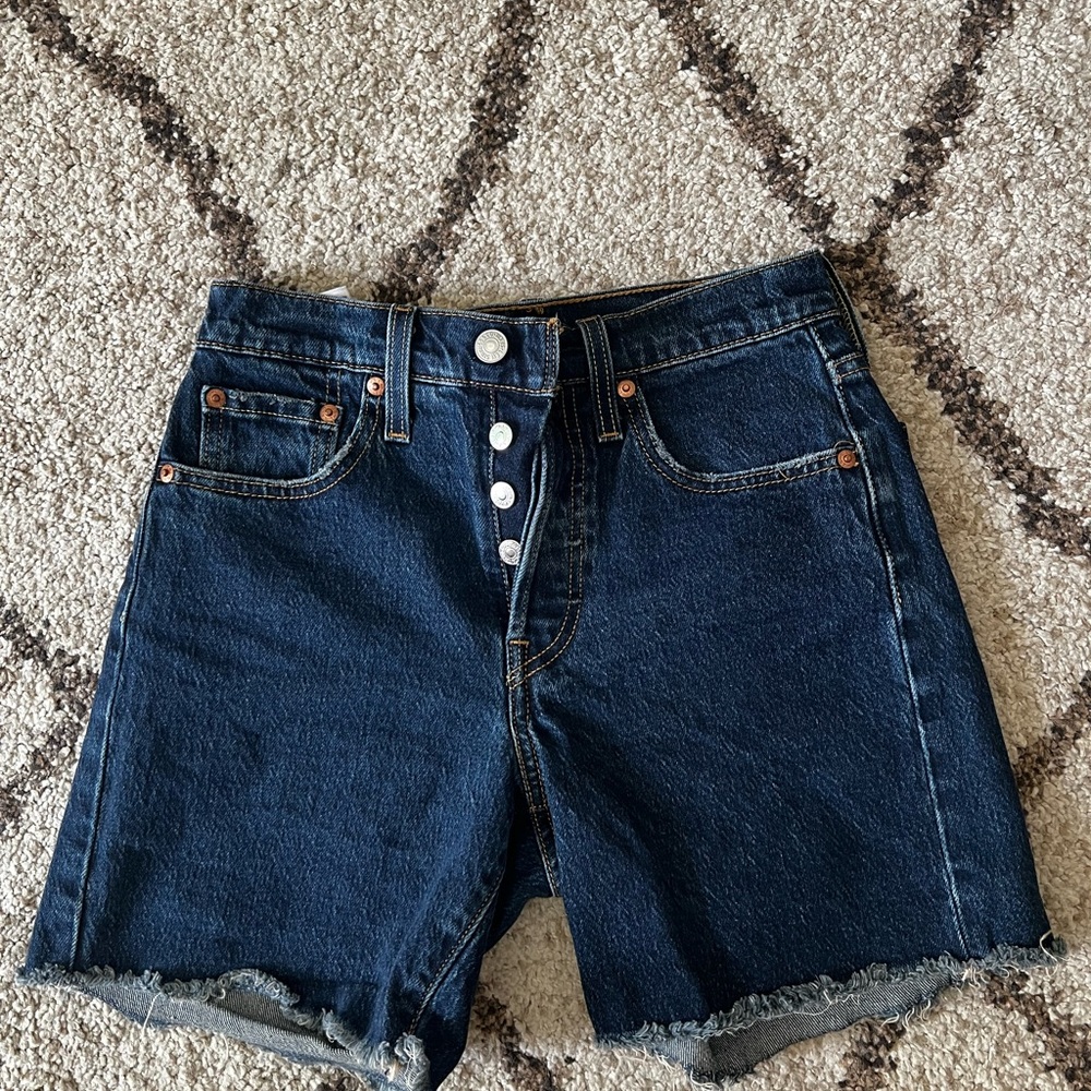 Levi's Dark Blue Jean Shorts